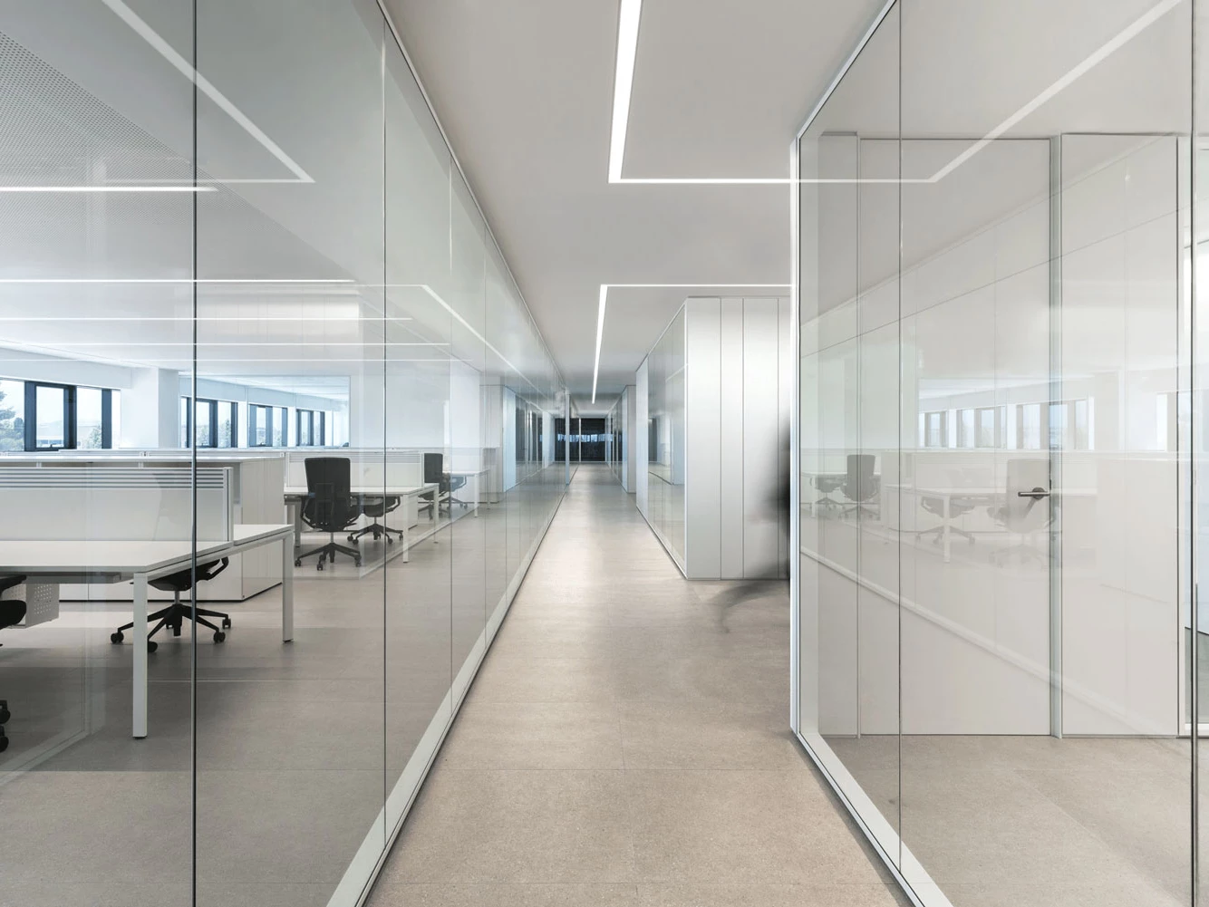 Slider Randloser Einbau Decke Leuchte Profilsystem Grossraumbuero Flur