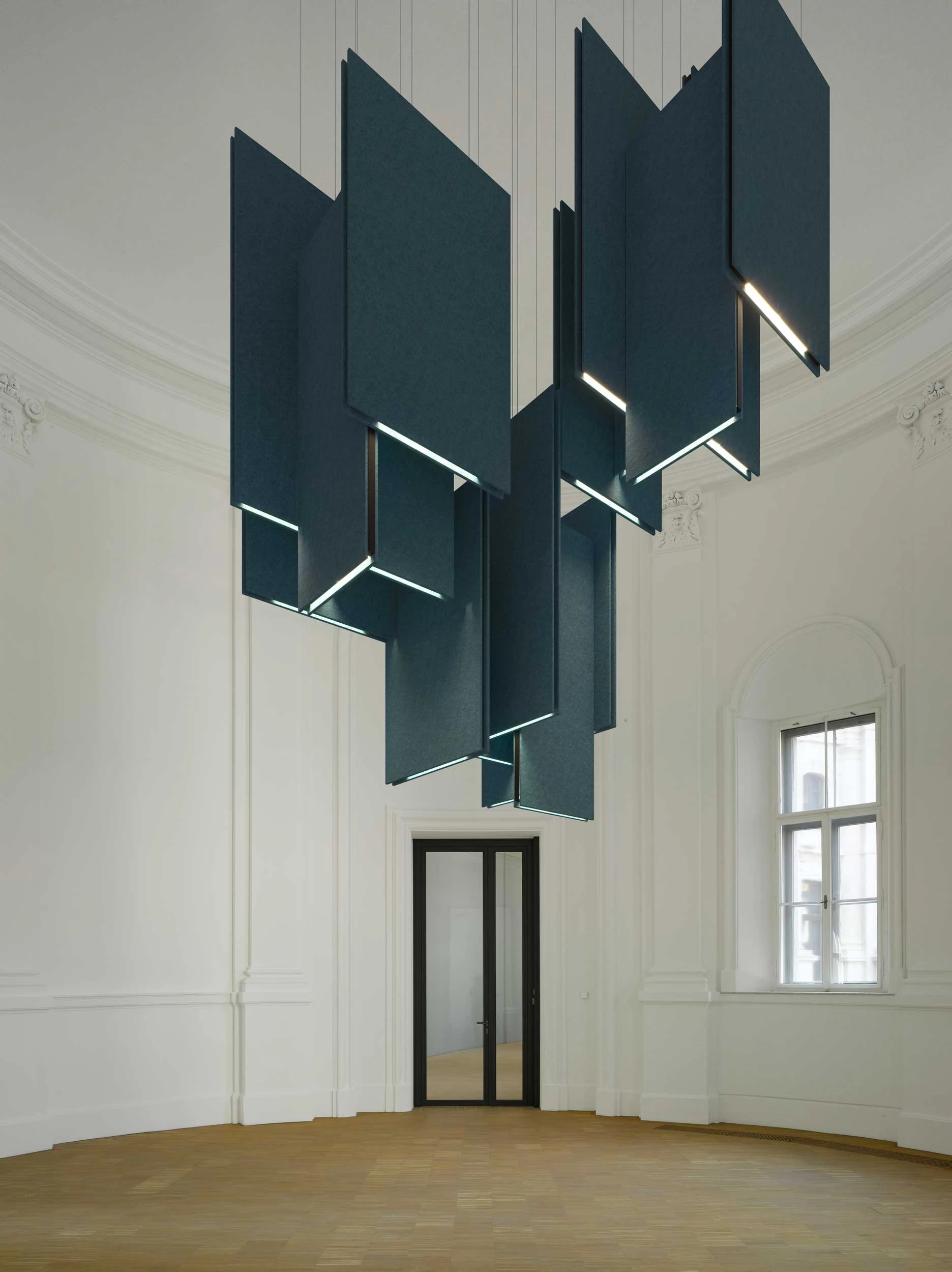 Lullaby Akustik Paneel Leuchte Blau Designerleuchte Marc Sadler