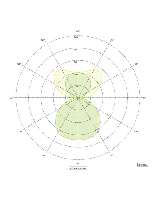 Forties Batwing Lense Lichtkegel