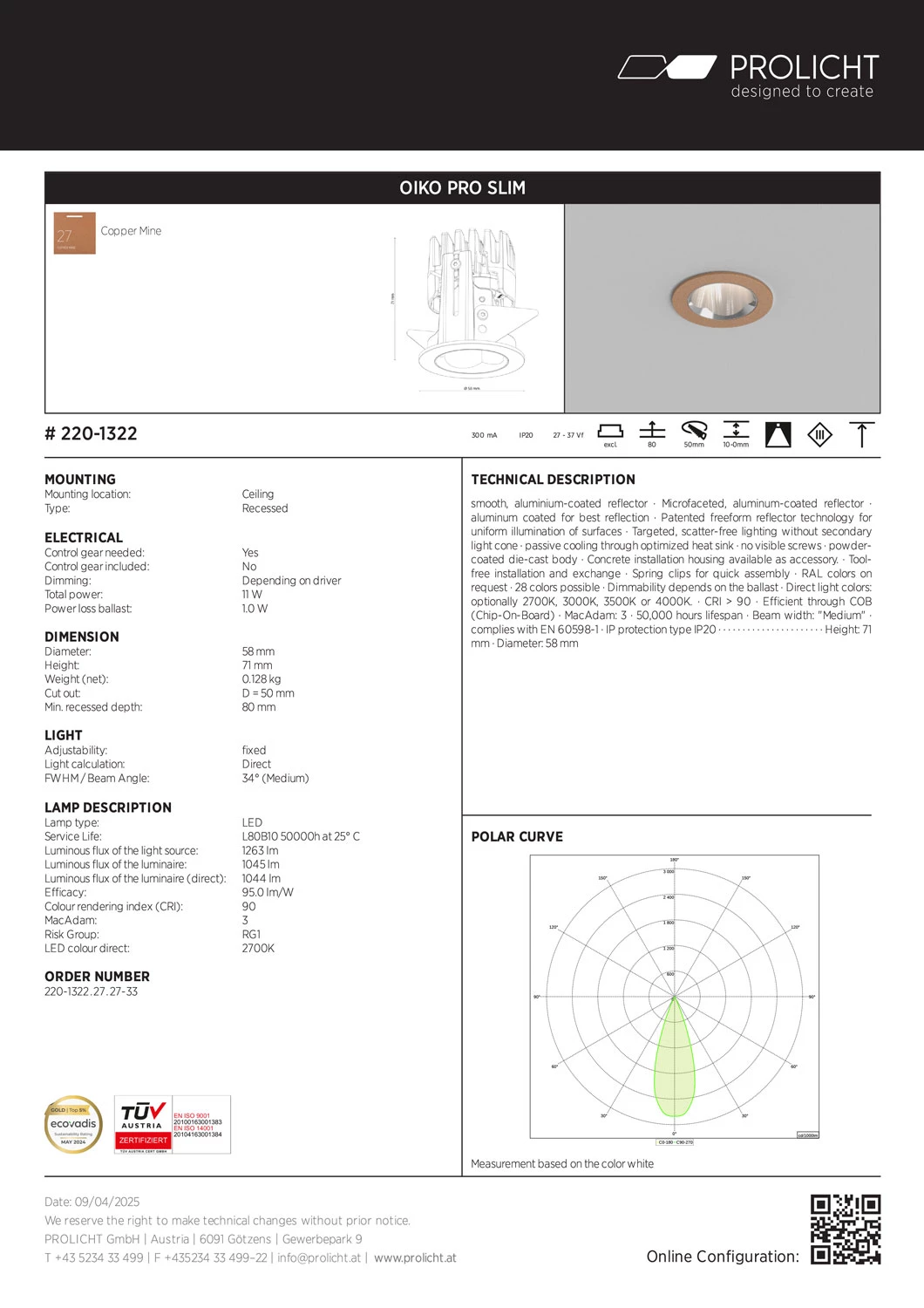 Datasheet Oiko Pro Slim