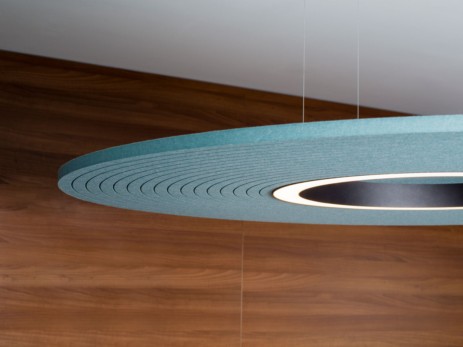 Colors Blaue Akustikleuchte Rund Pendel Decke