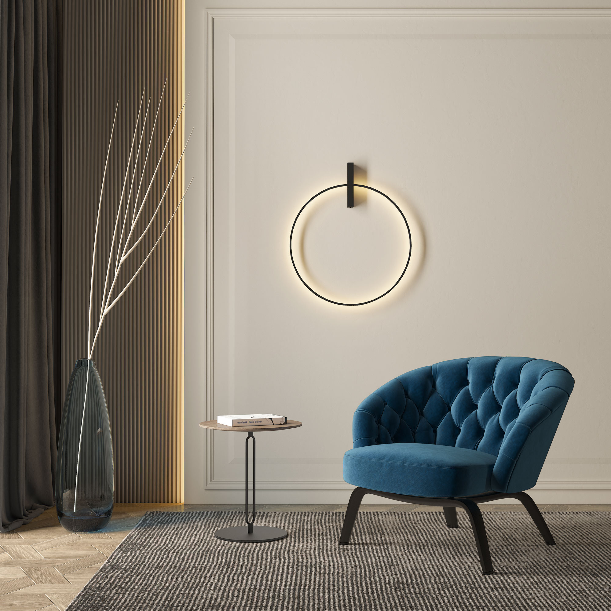 Halo wall luminaire – circular design element with indirect light