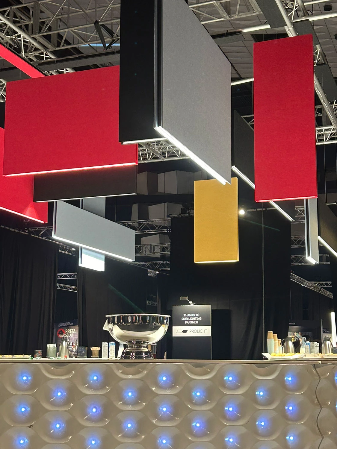 Lichtpartner A&W Bunte Akustik Leucht Paneele In Rot Grau Gelb Schwarz