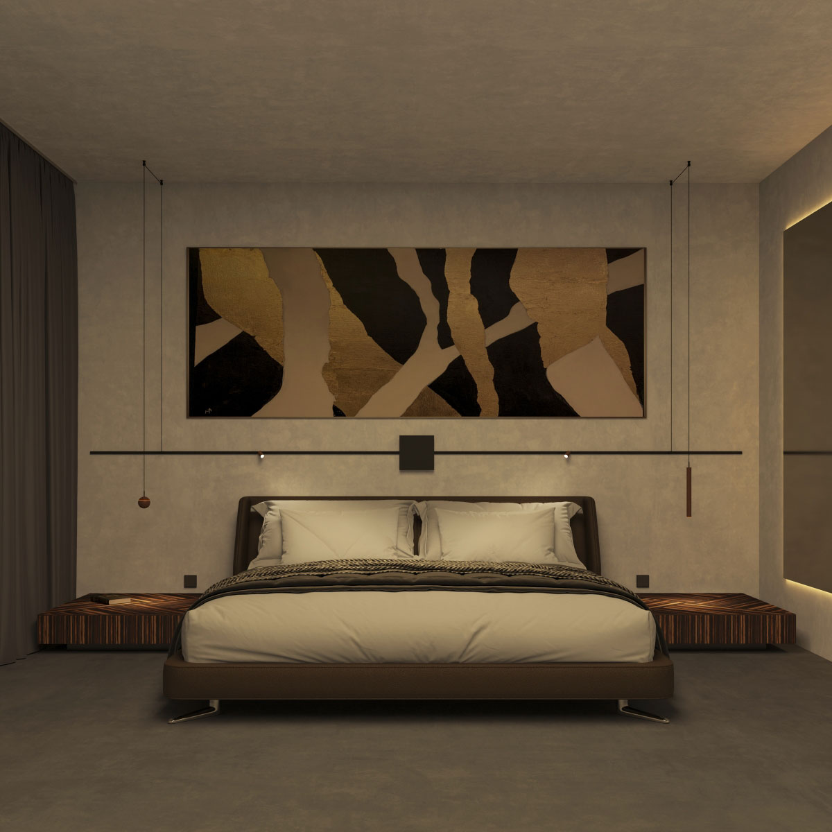 Minimal Track for indirect bedroom lighting