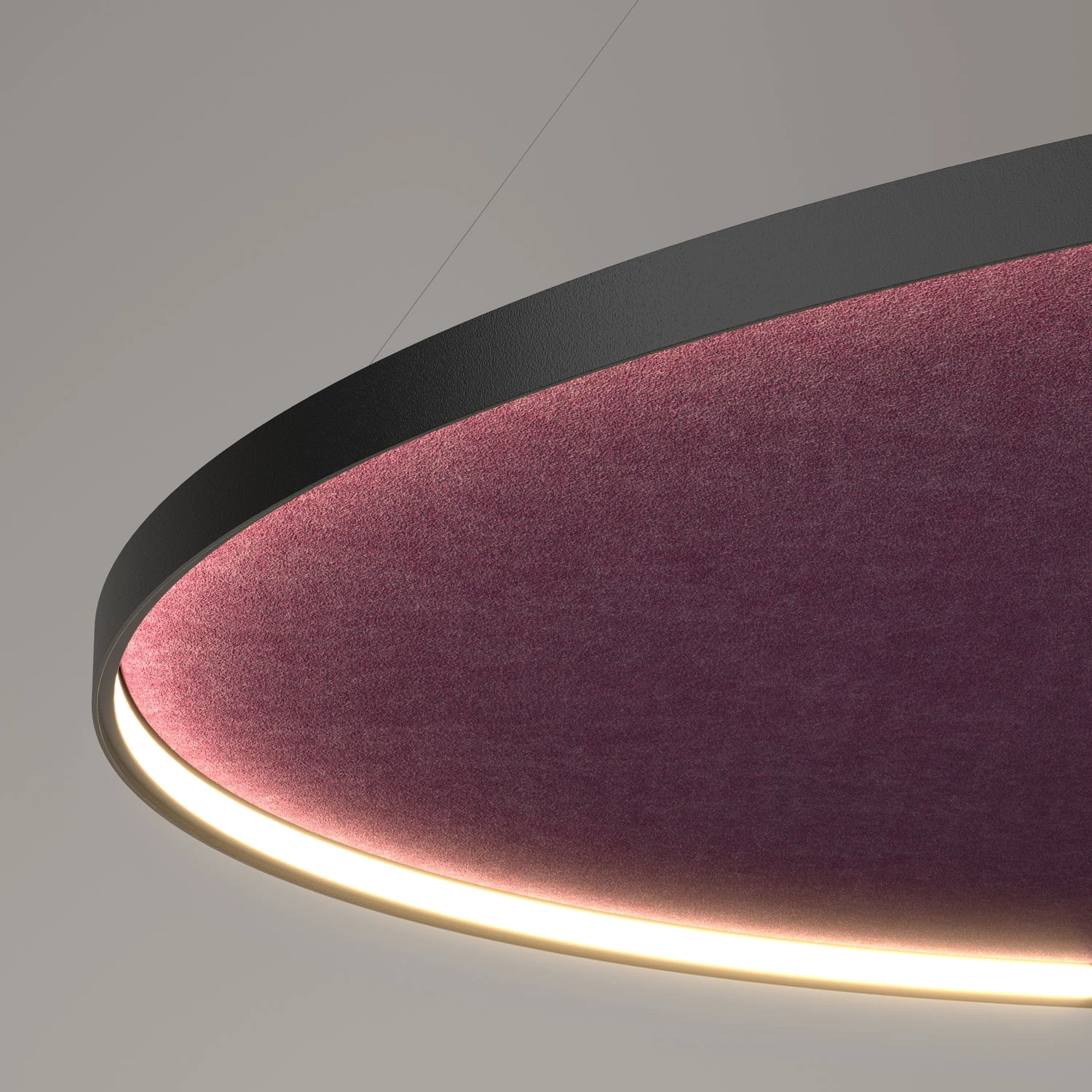 Glorious Silhouette Acoustic In Schwarz Mit Rotem Schallabsorbierenden Material